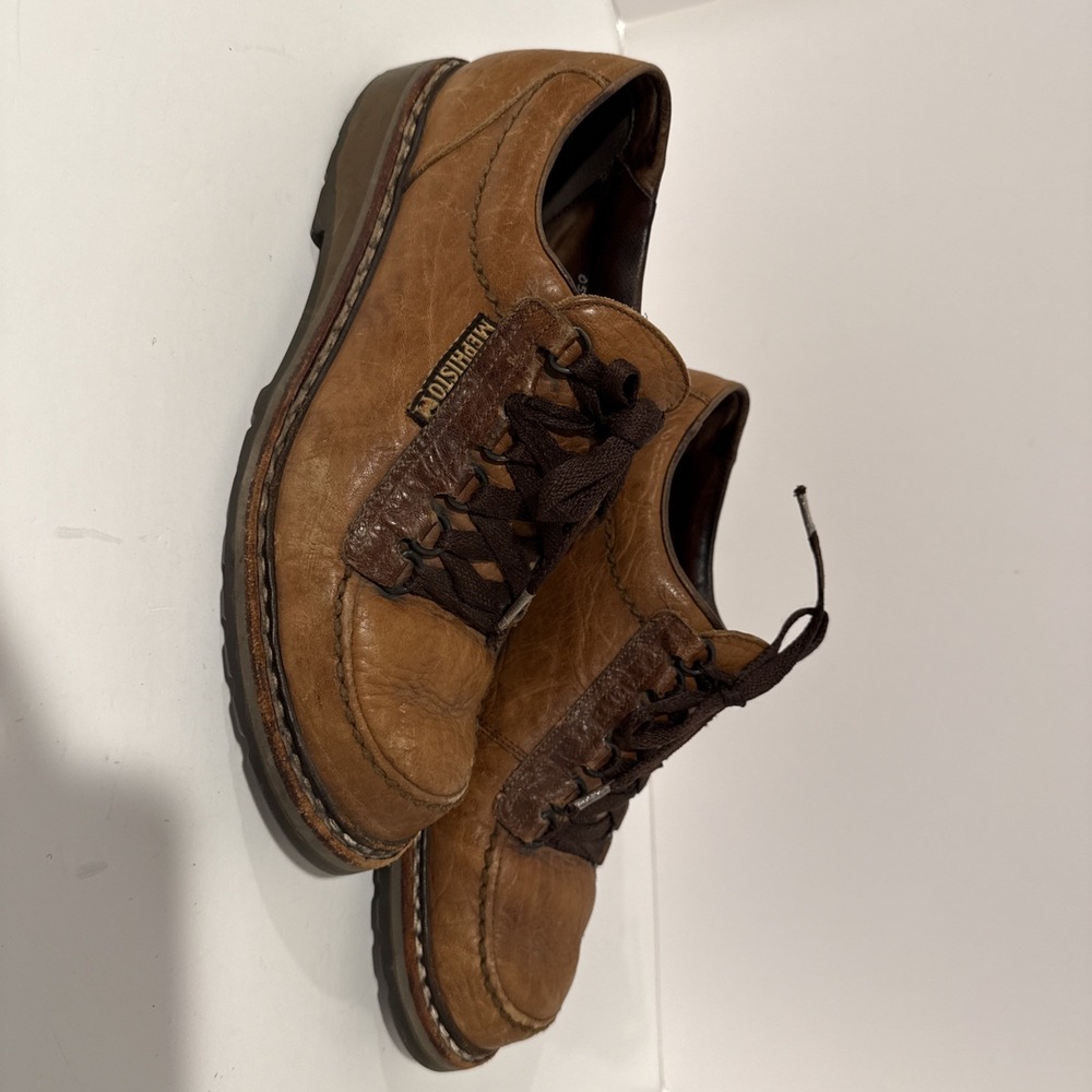 Mephisto Sherpas Norwegian Welt Brown Rugged Leather Lace Up Shoes Mens 9 UK 8.5